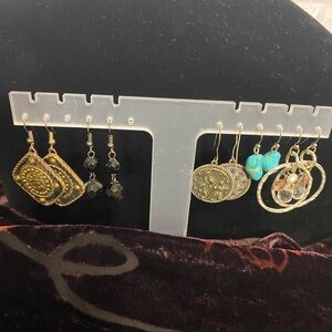Set of 5 fashion earrings.  All super cute and in excellent condition.